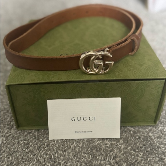 Gucci Brown Leather Belt - Picture 1 of 4